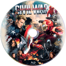 Captain America Civil War (2016) Blu-ray Disc Label