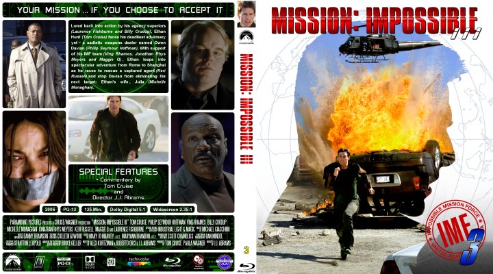 Click to view full size image
==============
Mission: Impossible III (2006) Custom Blu-ray Cover
Mission: Impossible III (2006) Custom Blu-ray Cover