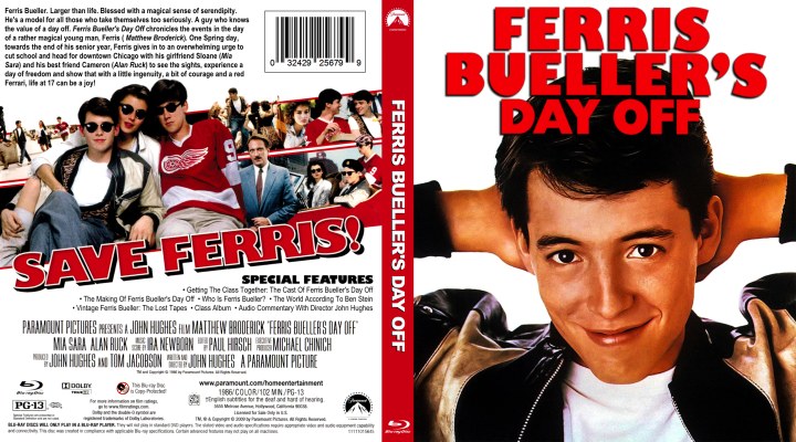 Ferris Bueller's Day Off (1986) Custom Blu-ray Cover
